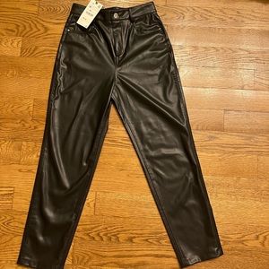 zara leather pants